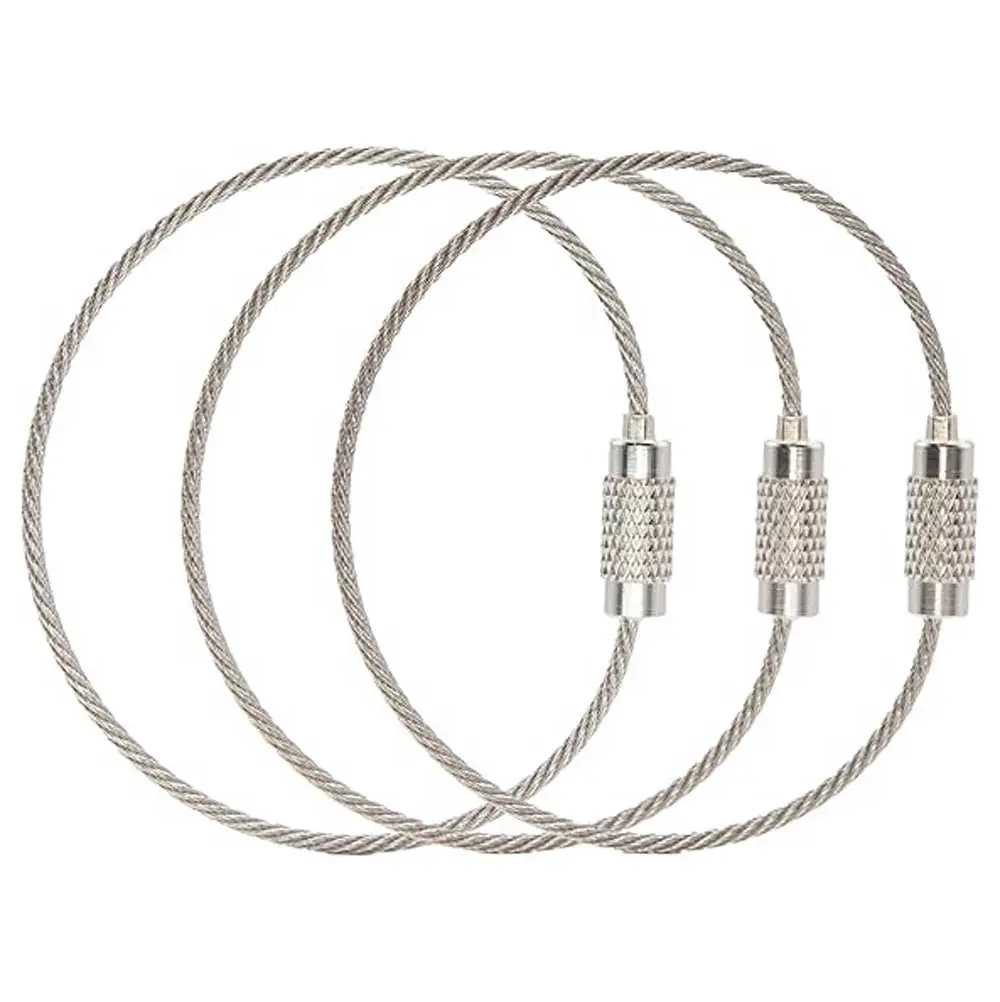 Stainless Steel Wire Keychains Pack
